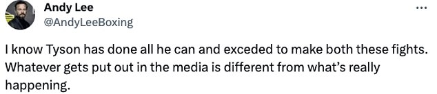 He also defended Fury against accusations that he has dodged fights against Joshua and Usyk