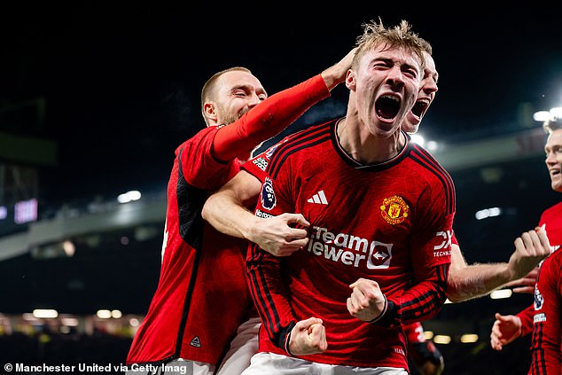 Rasmus Hojlund proclaimed himself the 'happiest man alive' after netting his first Premier League goal